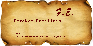 Fazekas Ermelinda névjegykártya
